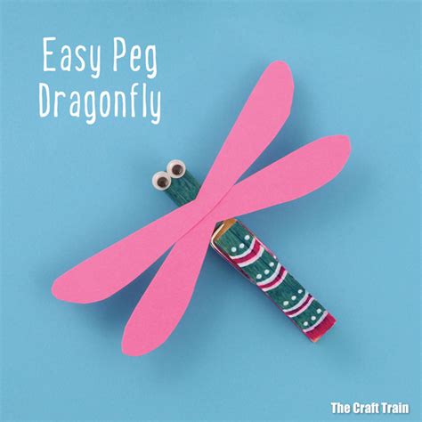 Easy peg dragonflies - The Craft Train