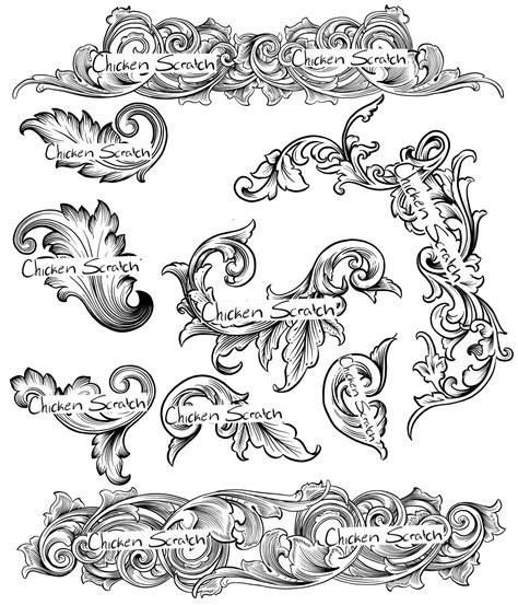 Art Nouveau Scroll Bundle - Etsy