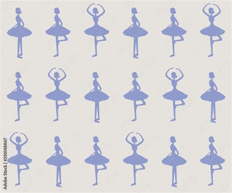 Ballerina Silhouette Vector Background Stock Illustration | Adobe Stock