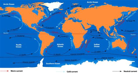 Map of Indian Ocean Monsoon and Trade Winds, wind and current chart ...