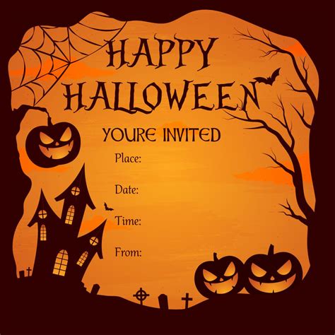 Downloadable Free Printable Halloween Party Invitations