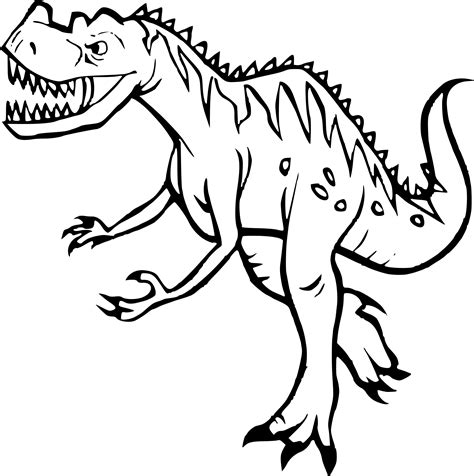 Coloriage Dinosaure Tyrex dessin gratuit à imprimer - Coloriages.info