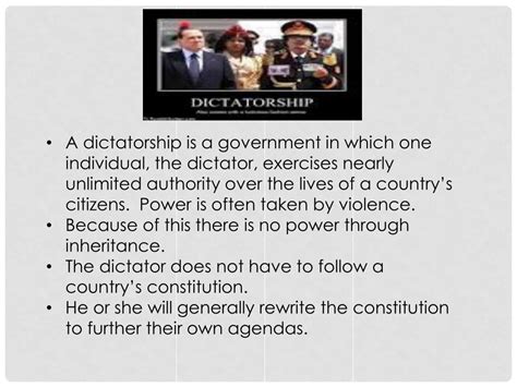 PPT - What is A DICTATORSHIP? PowerPoint Presentation, free download ...