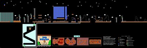 Super Mario Brothers 3 - World 8-1 Nintendo NES Map