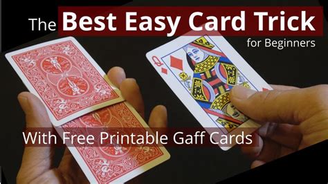 The Best Easy Magic Card Trick for Beginners - With Free Printable Gaff ...