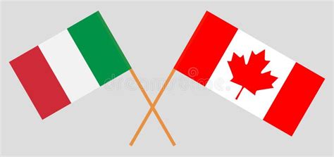 Italy and Canada. the Italian and Canadian Flags. Official Colors ...