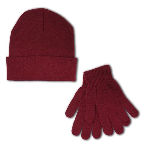 Women's Winter Beanie Hat Gloves Bundle Warm Set (Red) - Walmart.com