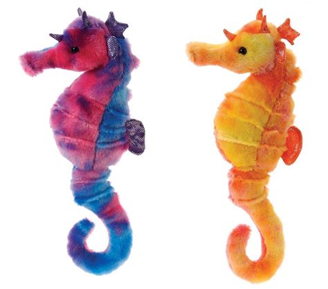 Wholesale Stuffed Sea Horses - 2 Tie Dye Colors, 13" - DollarDays