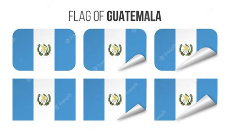 Premium Vector | Guatemala flag labels stickers set vector illustration ...