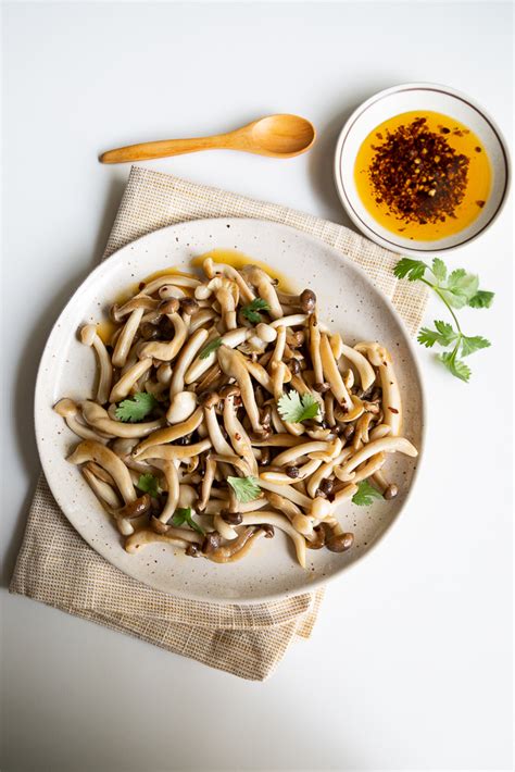 Sautéed Beech Mushrooms in Chili Oil | Mushroom Recipes