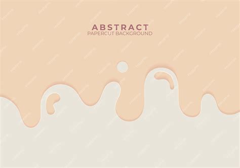 Premium Vector | Cream splash wave background template