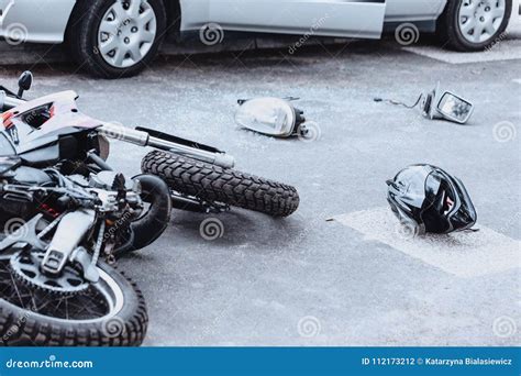 Helmet and motorcycle stock photo. Image of broken, insurance - 112173212