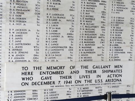 USS Arizona Memorial Names | Flickr - Photo Sharing!