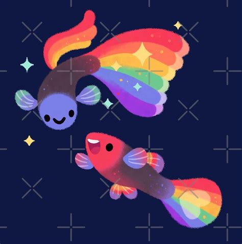 "Rainbow guppy 5" by pikaole | Redbubble