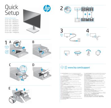 HP E24i G4 WUXGA Monitor Guida d'installazione | Manualzz