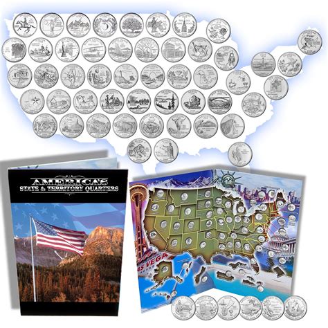 Buy Complete 50 Uncirculated State (99-08) Quarter Collection Set + 6 ...