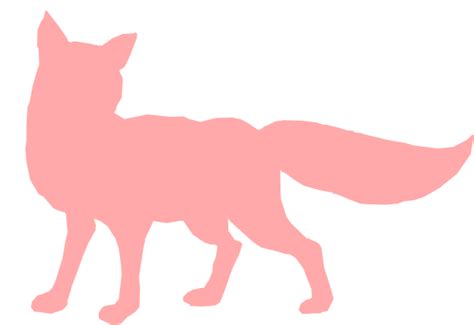 Pink Fox Silhouette Clip Art at Clker.com - vector clip art online ...