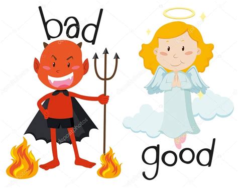 Opposite adjectives good and bad Stock Vector Image by ©blueringmedia ...