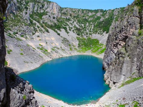 Blue Lake in Croatia. stock photo. Image of landscape - 68320372