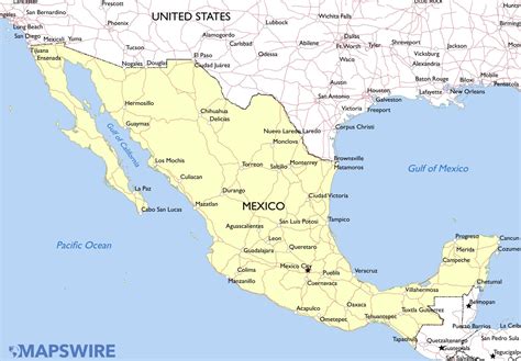 Get Map Of Us Border With Mexico Free Vector - Www