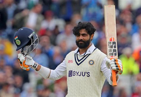 Ravindra Jadeja got to his century off 183 balls after walking in with ...