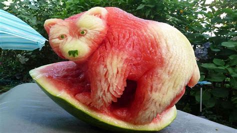 Watermelon Carving by Clive Cooper - YouTube