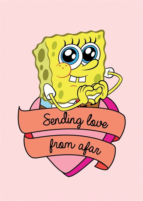 Sending love from afar - Spongebob | Kinderkaarten 🧒🏻🍭🧸 | Echte ...