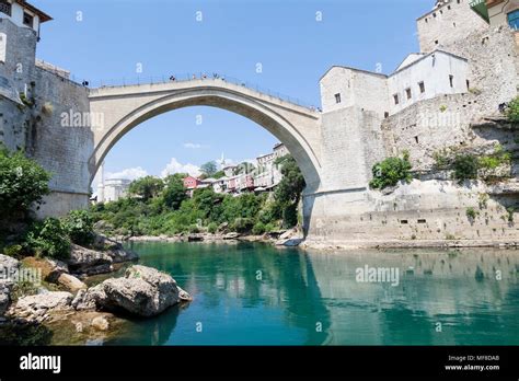 Stari Most, Old Bridge in Mostar, Bosnia and Herzegovina Stock Photo ...