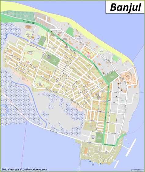 Banjul Map | The Gambia | Detailed Maps of City of Banjul