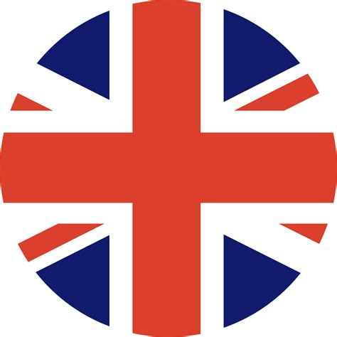 United Kingdom flag round icon. UK flag symbol. Official color scheme ...