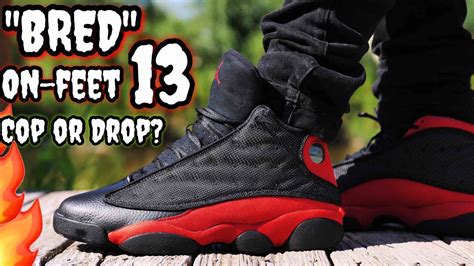 "BRED" AIR JORDAN 13 ON-FEET! YOU SLEEPING ON THESE!? - YouTube