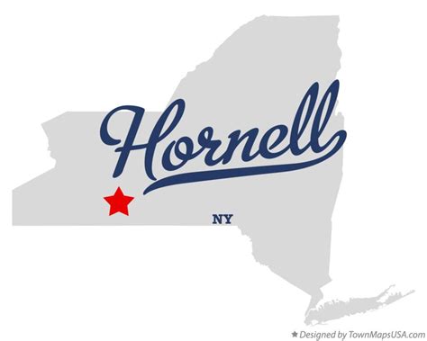 Map of Hornell, NY, New York