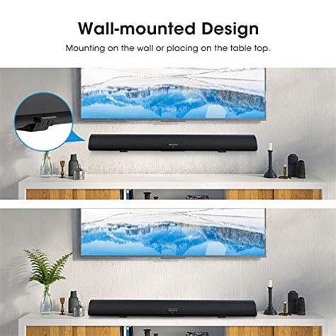 Soundbar, Bestisan Sound bar with Strong Bass Wireless Bluetooth 5.0 ...