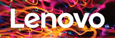 the word lenovo is surrounded by colorful lights