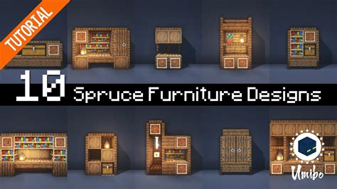 10 Spruce Furniture Designs for Minecraft - YouTube