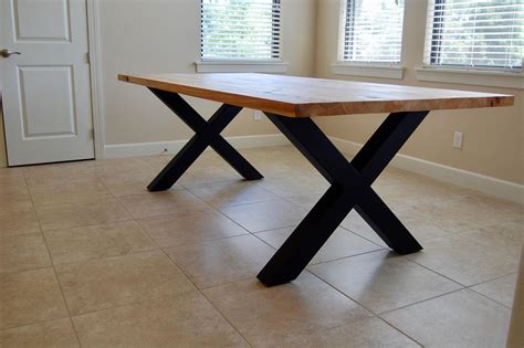 Metal Table Legs, Industrial X-Frame Style - Any Size and Color!