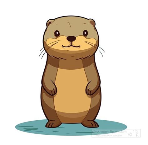 Ocean Mammals Clipart-cute river otter clip art