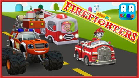 Nick Jr. Firefighters - PAW Patrol Marshall, Molly and Blaze - YouTube