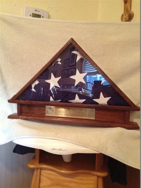 Casket Flag Display made from Black Walnut | Flag display case, Flag ...