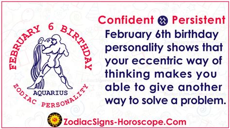 February 6 Zodiac (Aquarius) Horoscope Birthday Personality and Lucky ...