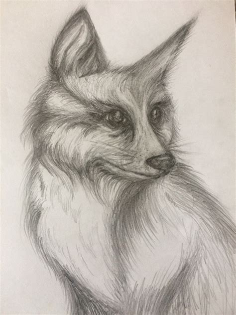 Thoughtful Fox - Etsy UK | Pencil drawings of animals, Pencil drawings ...