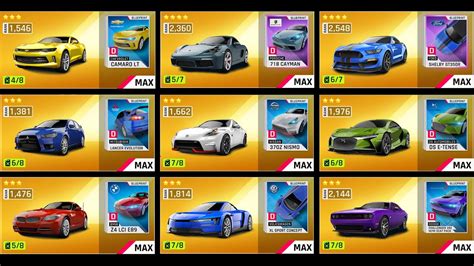 Asphalt 9 Legends – ALL ORIGINAL CLASS D CARS – GOLD UPGRADES! – GNC