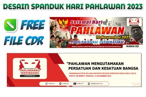 Download CDR Desain Spanduk MMT Banner Hari Pahlawan Nasional 10 ...