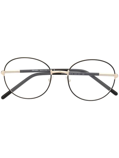 Prada Pr55wv Round-frame Glasses - Black | Editorialist