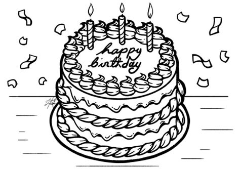 Birthday Cake coloring page | Free Printable Coloring Pages