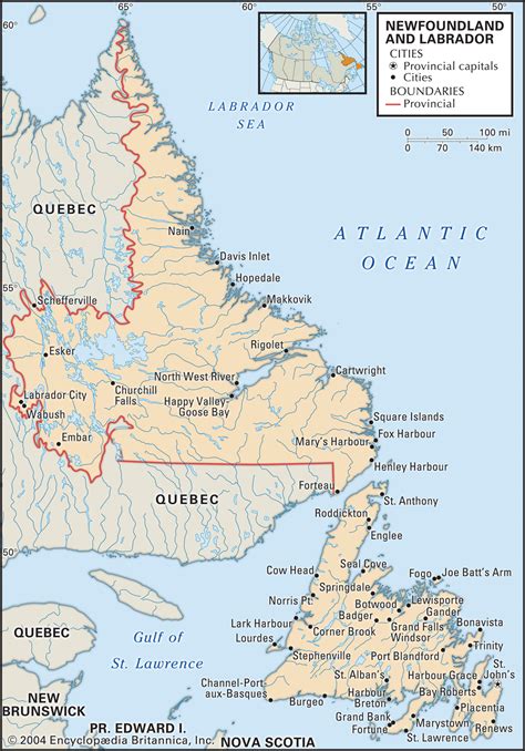 Map St John Newfoundland And Labrador