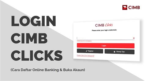 Cara Daftar CIMB Clicks Login Online Banking - YouTube