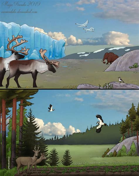 Then and Now by Eurwentala on DeviantArt | Prehistoric animals, Animals ...