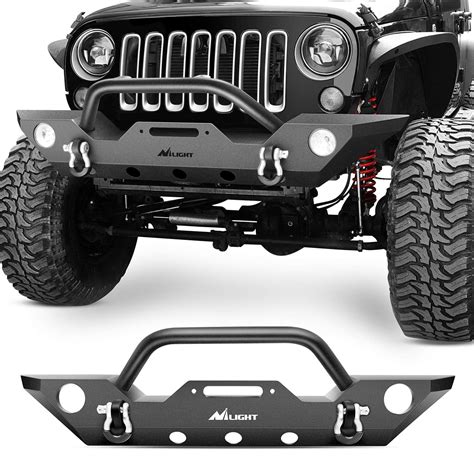 Nilight JK-50A Front Bumper Compatible for 07-18 Jeep Wrangler JK Rock ...