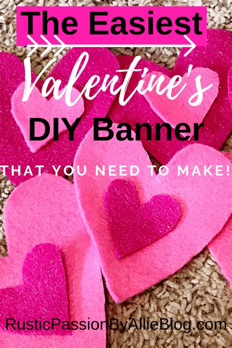 Easy and Fast DIY Valentine's Day Fireplace Heart Banner